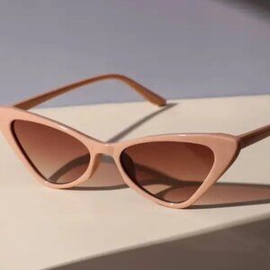 Pin Up Rockabilly Fashion Nude Pink Sunglasses